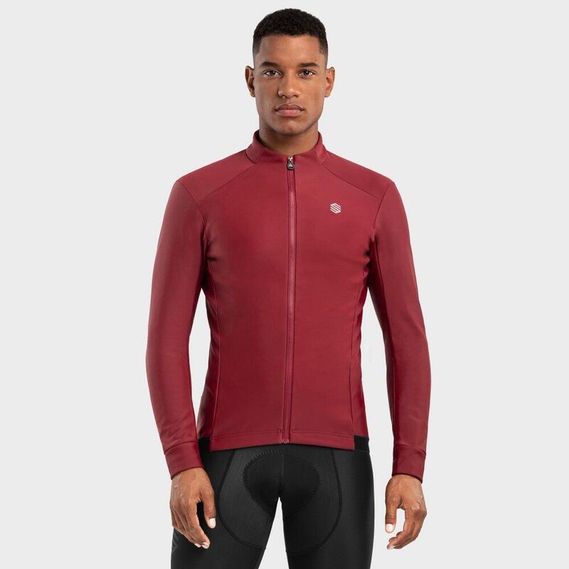 Veste vélo softshell homme Cyclisme J1 Soulor Bordeaux