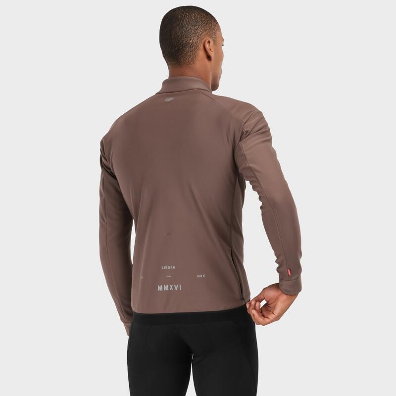 Veste vélo softshell homme Cyclisme J1 Larrau Marron