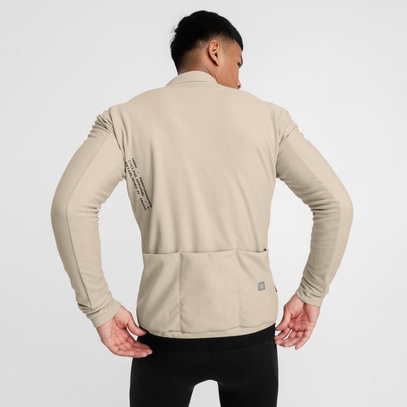 Heren Wielrennen softshell fietsjas J1 Rombo SIROKO Beige