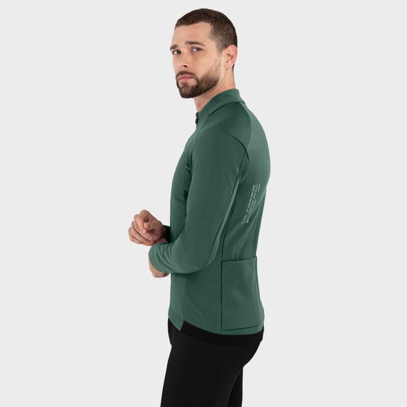 Veste vélo softshell homme Cyclisme J1 Ordino Vert Armée