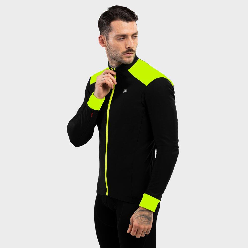 Giacca da ciclismo softshell da uomo J1 Domestic Black