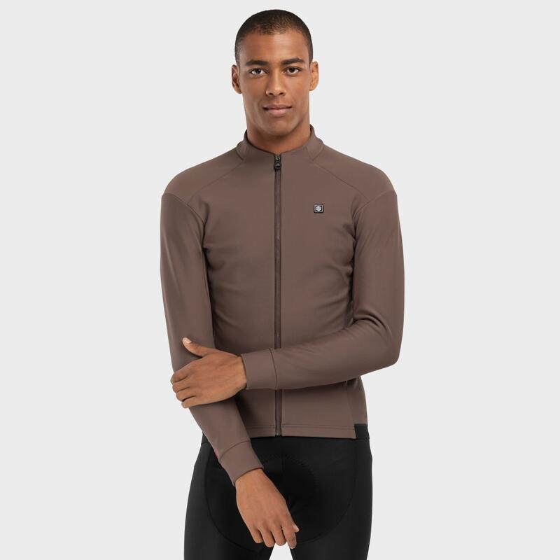 Veste vélo softshell homme Cyclisme J1 Larrau Marron