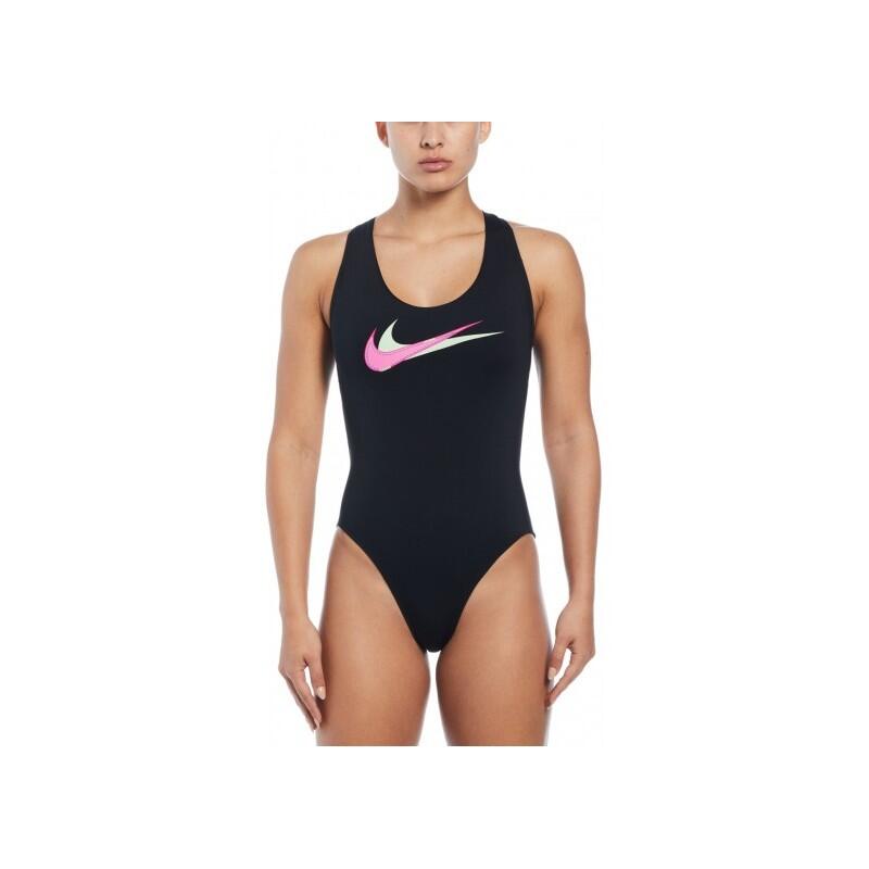 Bañador Para Natación Mujer Nike Multi Logo Negro. Cómodo