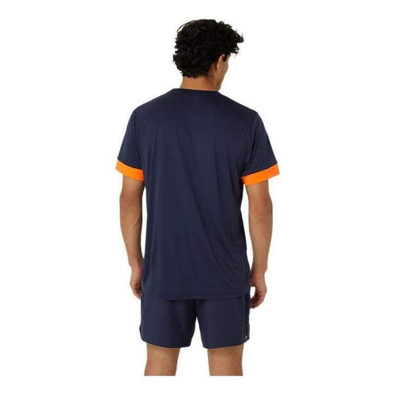 Camiseta Asics Court Azul Medianoche Naranja -  - M