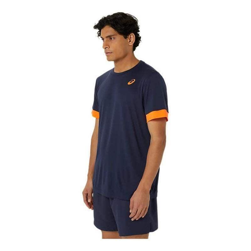 Camiseta Asics Court Azul Medianoche Naranja -  - L