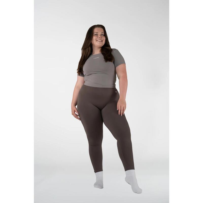 Leggings Fitness Femme BABE Taupe