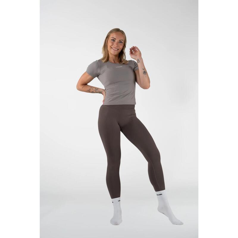 Leggings Fitness Femme BABE Taupe