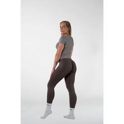 Leggings Fitness Femme BABE Taupe