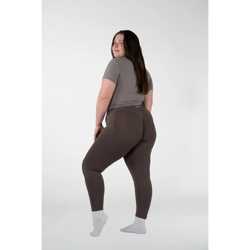 Leggings Fitness Femme BABE Taupe