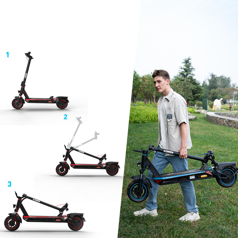 Faltbarer Elektroroller für Erwachsene – EVERCROSS A1 (ABE) – Schwarz Rot 4/5