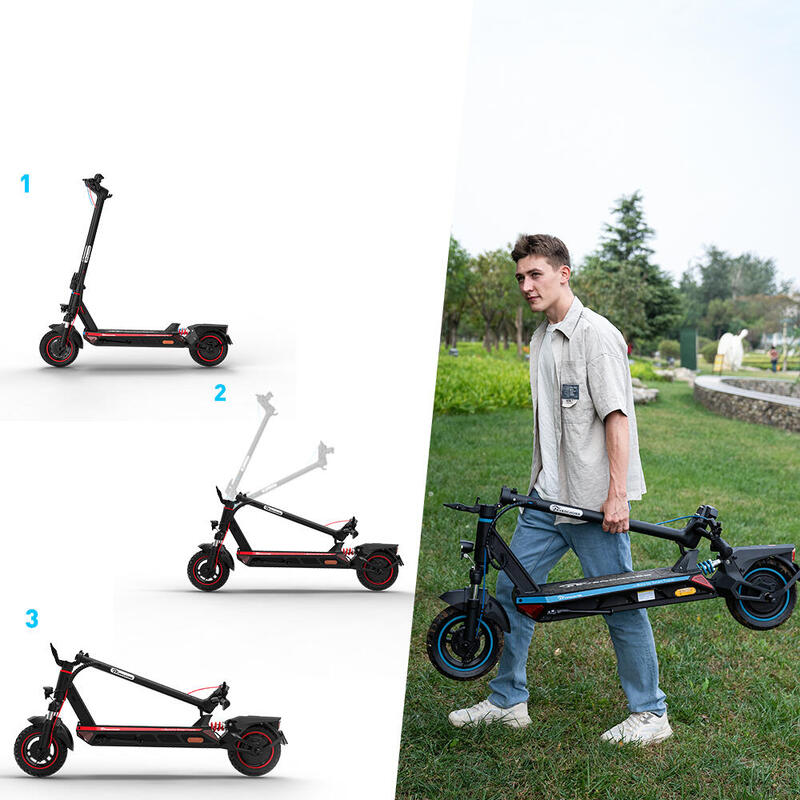 Trottinette Électrique Pliable Adulte  EVERCROSS - A1 Rouge