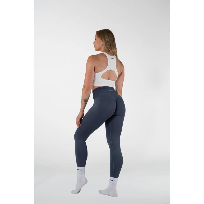 Leggings Fitness Dames BABE Shadow Blauw