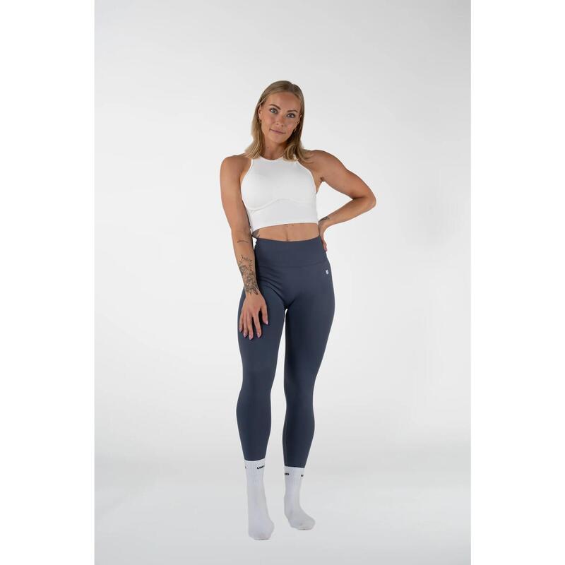 Leggings Fitness Dames BABE Shadow Blauw