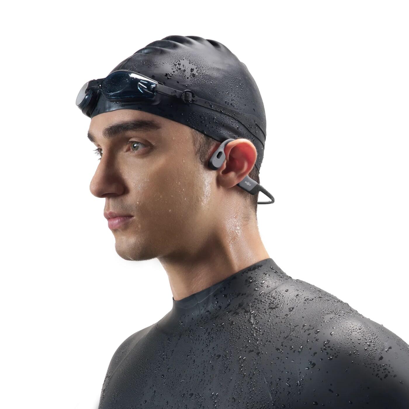 Shokz Open Swim Pro S710 Bone Conduction Headphones Grey