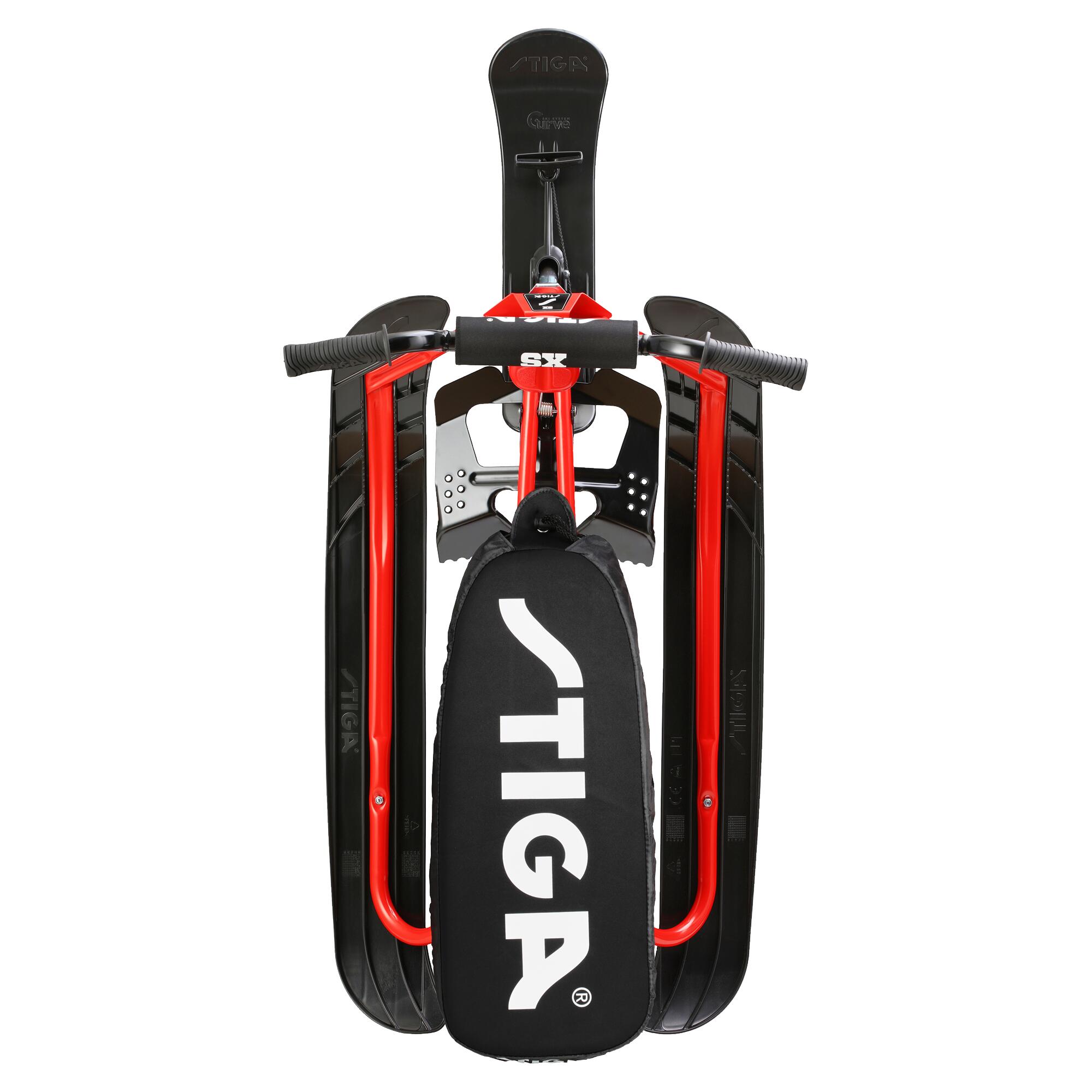 Trenó STIGA Snowracer Curve SX Inclui capa de assento, vermelha/preta 5/6