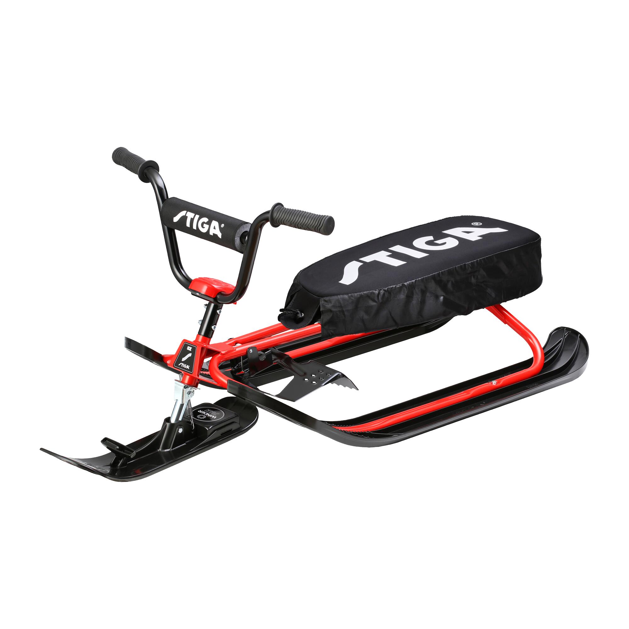 Trenó STIGA Snowracer Curve SX Inclui capa de assento, vermelha/preta