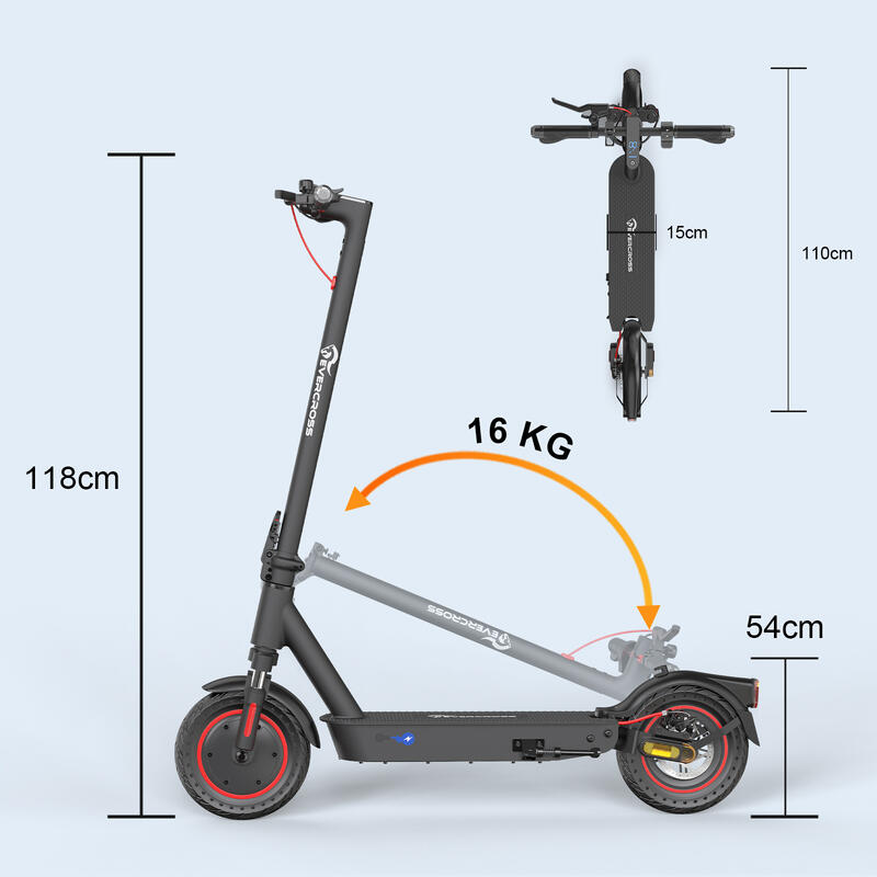 Monopattino Elettrico Pieghevole per Adulti EVERCROSS - EV10KPRO