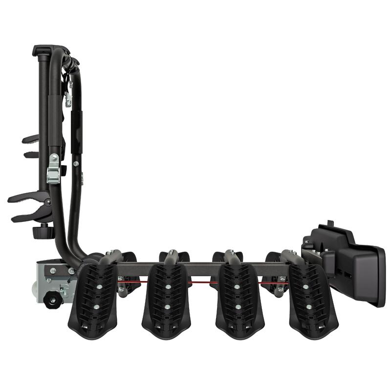 Suport 4 biciclete Peruzzo Siena 668/4N cu prindere pe carlig remorcare, Negru