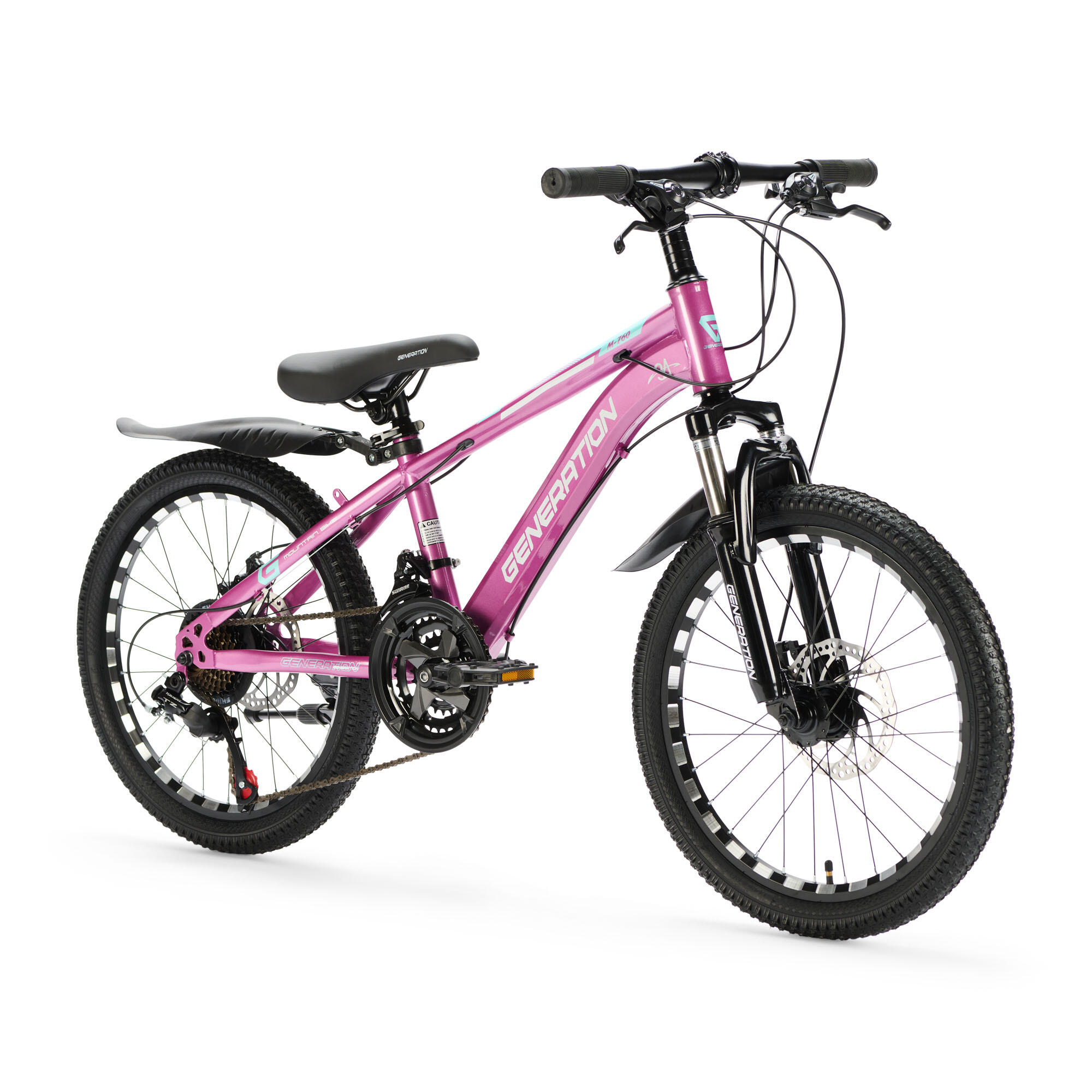 Generation M-760 mountainbike 20 inch - Roze - Spatborden 3/4