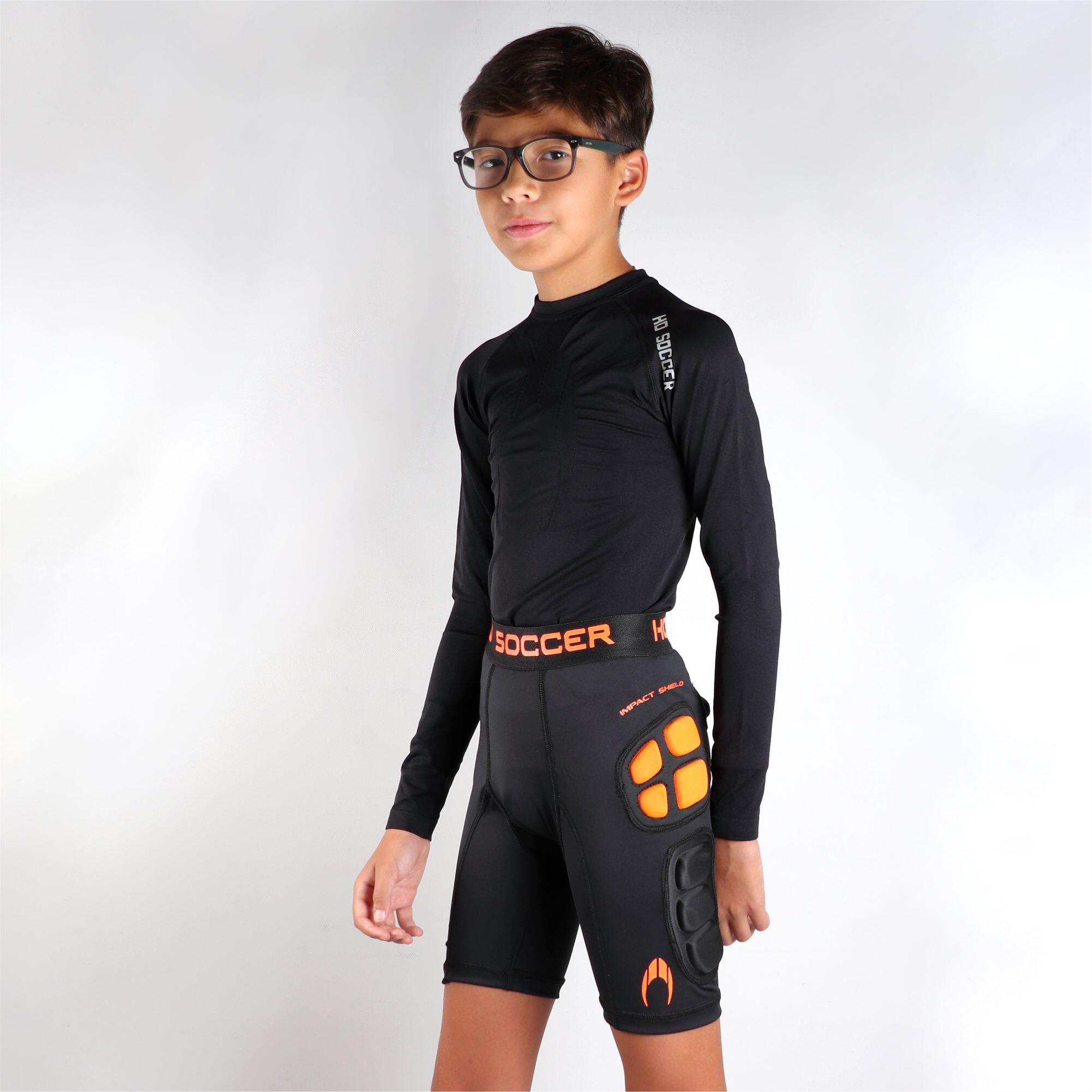 Pantaloncino da portiere con protezioni Impact Shield Ho Soccer Bambino Nero 2/7