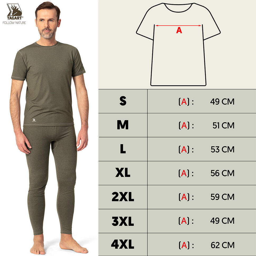 T-shirt myśliwski termoaktywny męski Tagart California Olive ochrona UV