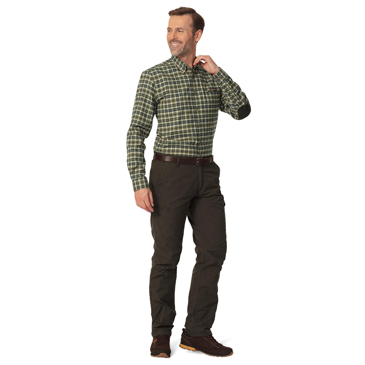 Pánská lovecká košile Tagart Willow Green Regular s obsahem Tencelu 3/5