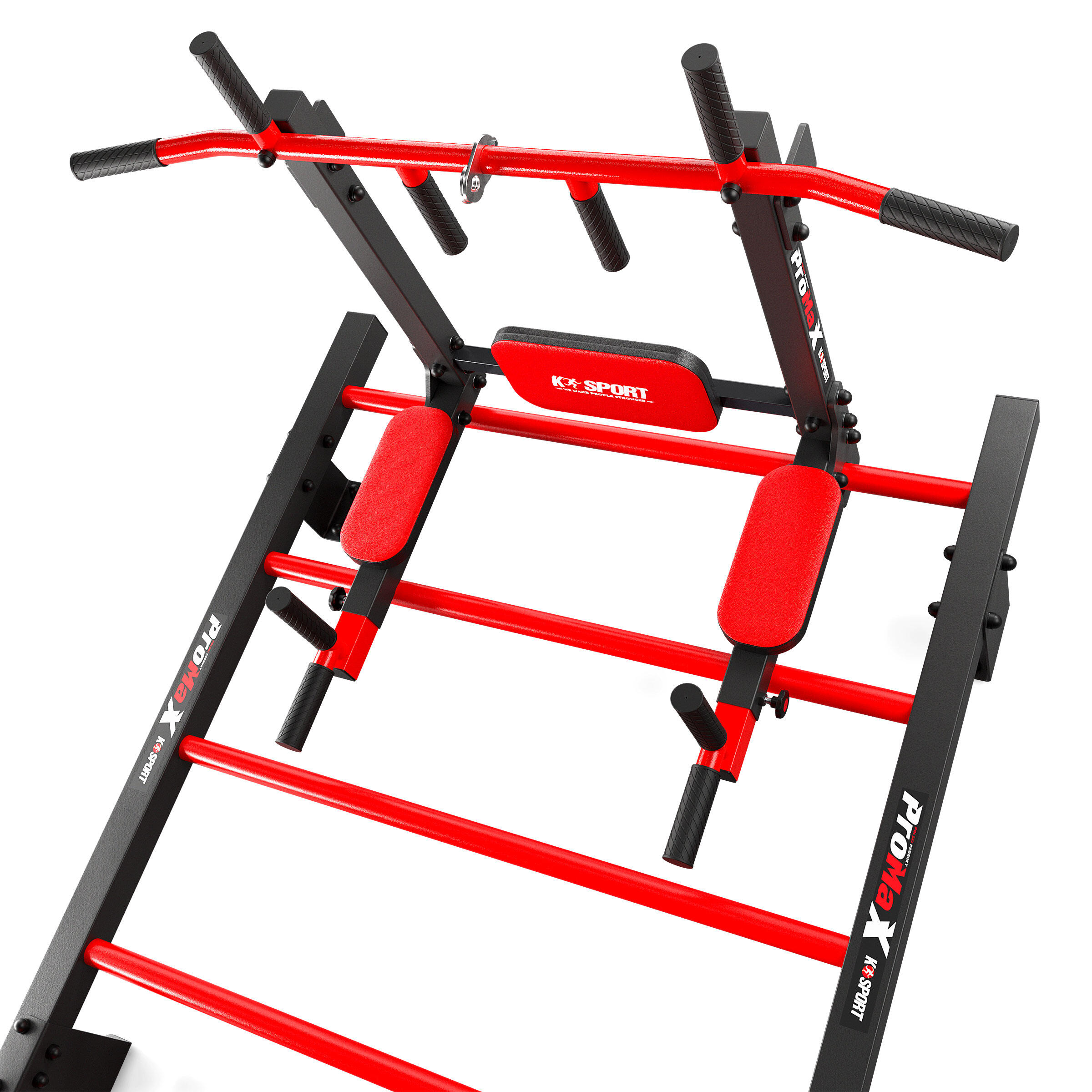 Wall Bars Swedish Ladder with Pull Up Dip Bar and Sit Up Bench Training Set K SPORT Decathlon