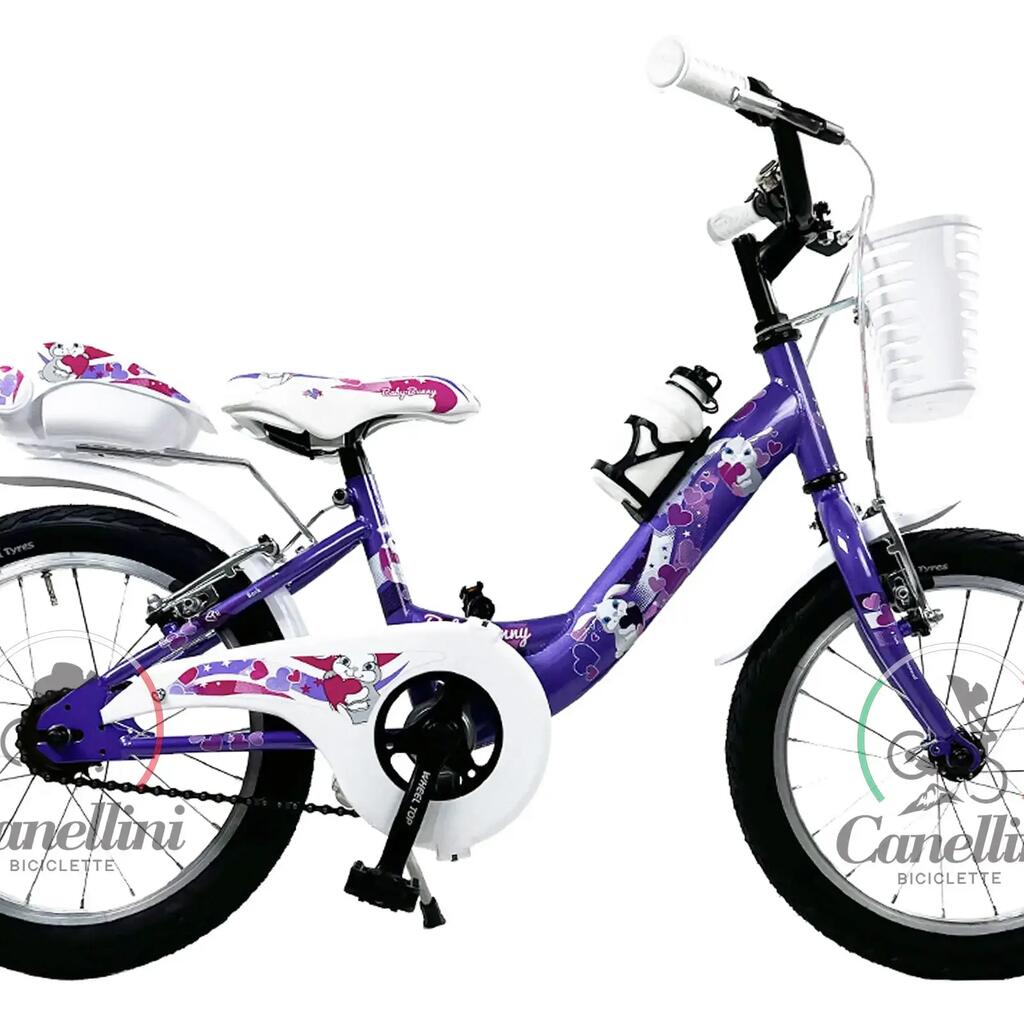 Girl's bike Canellini VENERE 16" BABY BUNNY - Purple