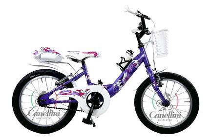 Vélo de fille Canellini VENERE 16" BABY BUNNY - Bleu clair