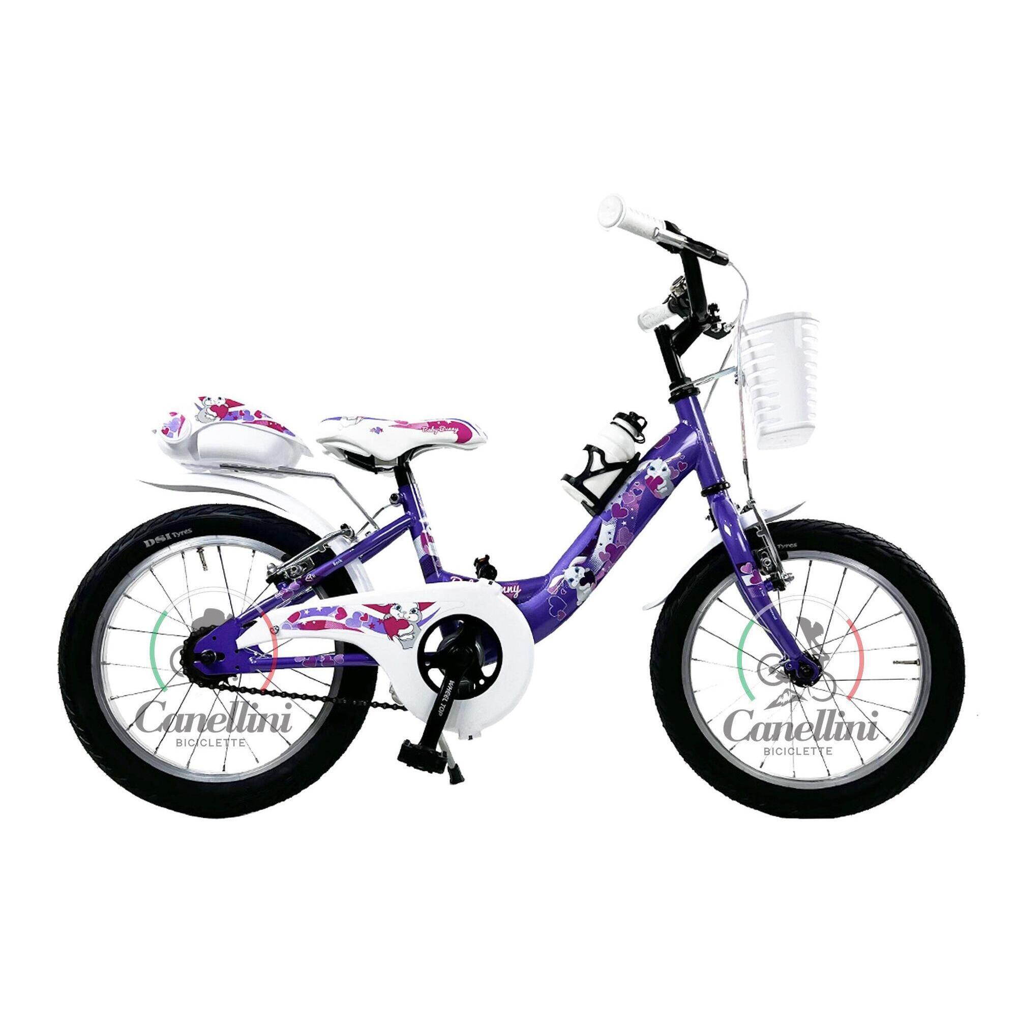 Rower Dziecięcy Canellini VENERE 16"  BABY BUNNY - Fioletowy