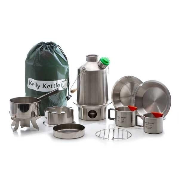 Kelly Kettle Kit "scout" ultime - Acier inoxydable NOUVEAU