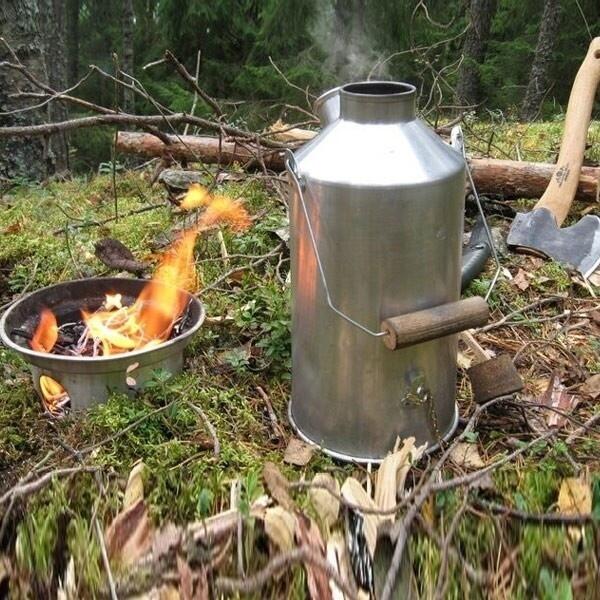 Kelly Kettle Large 'Base Camp' 1.6ltr - Acier inoxydable