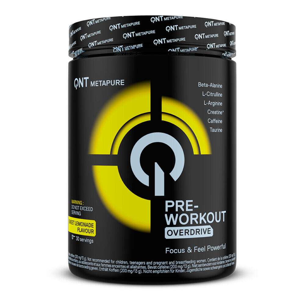 QNT Pre-workout - Pre-workout Overdrive (390g) - Limonade