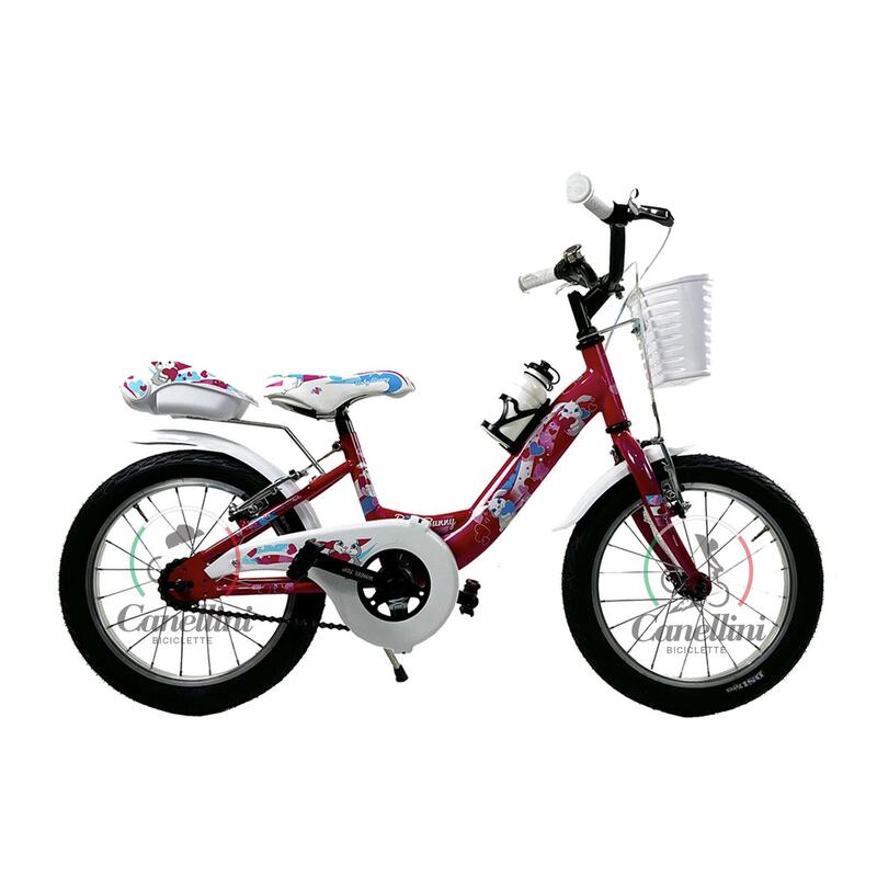 Vélo de fille Canellini VENERE 16" BABY BUNNY 1V - Fuchsia