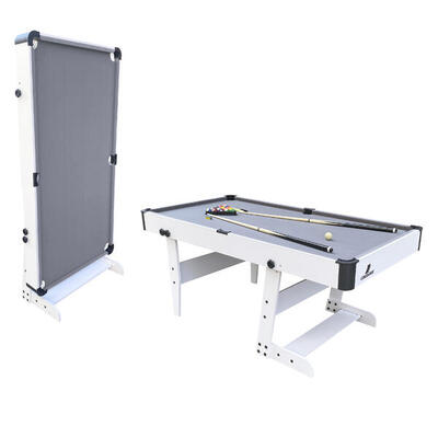 Hustle xl pooltafel, opvouwbaar, 6 ft, met ballen, keuen en meer, zwart/groen