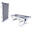 Cougar Hustle L Pooltafel, 5ft wit/grijs | Inclusief accessoires