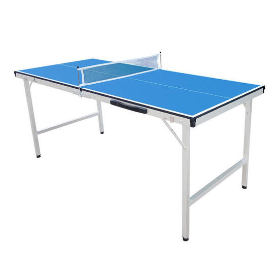 Mesa de ping pong portátil/plegable, aluminio, Mini 1500, azul