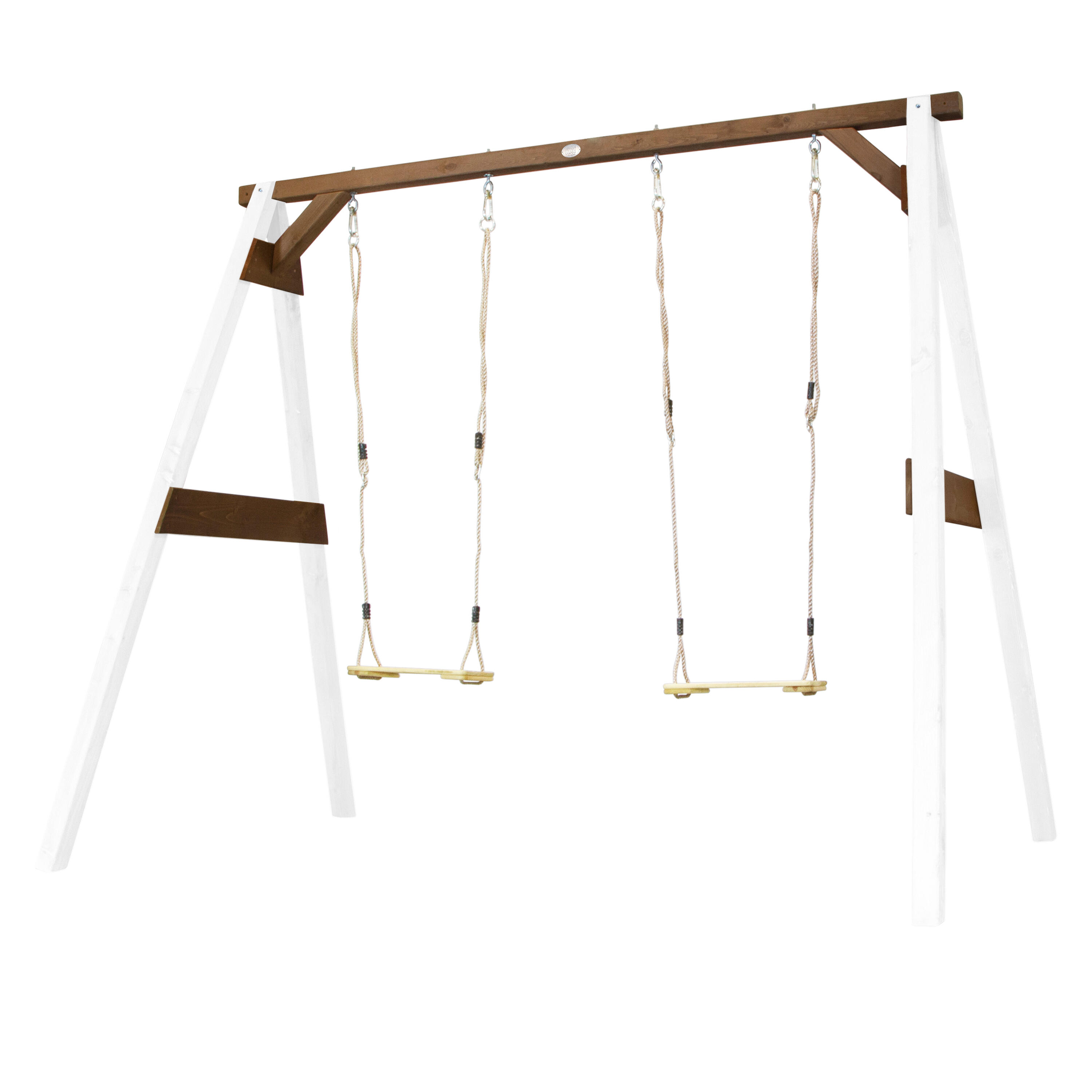 Axi - Cadre Football, Balançoire, Volley-ball, Tennis, 4-in-1 Sports Fun, Blanc/marron - But - Blanc - Taille Unique - Decathlon