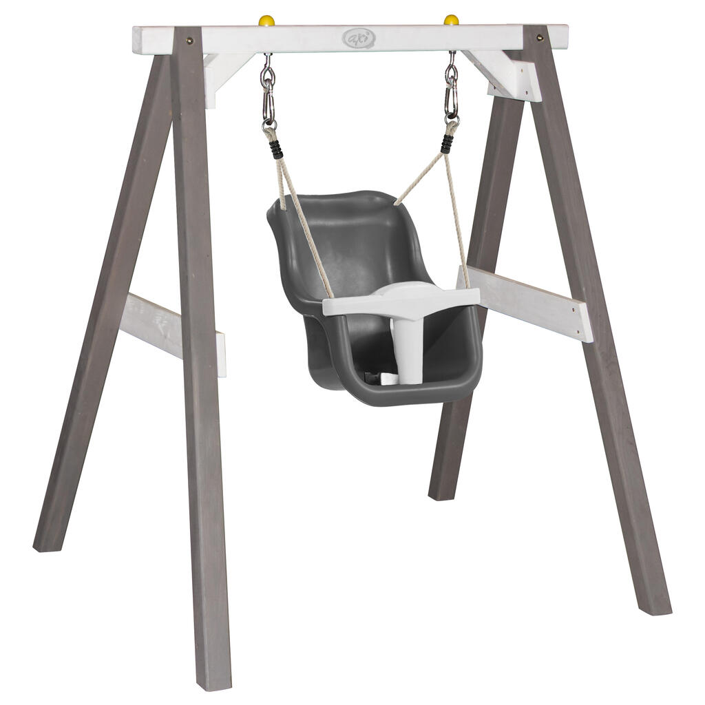 Baby swing with grey/white seat