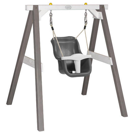 Houten Schommelrek Grijs/Wit - Baby Schommel, Schommel Grijs/Wit