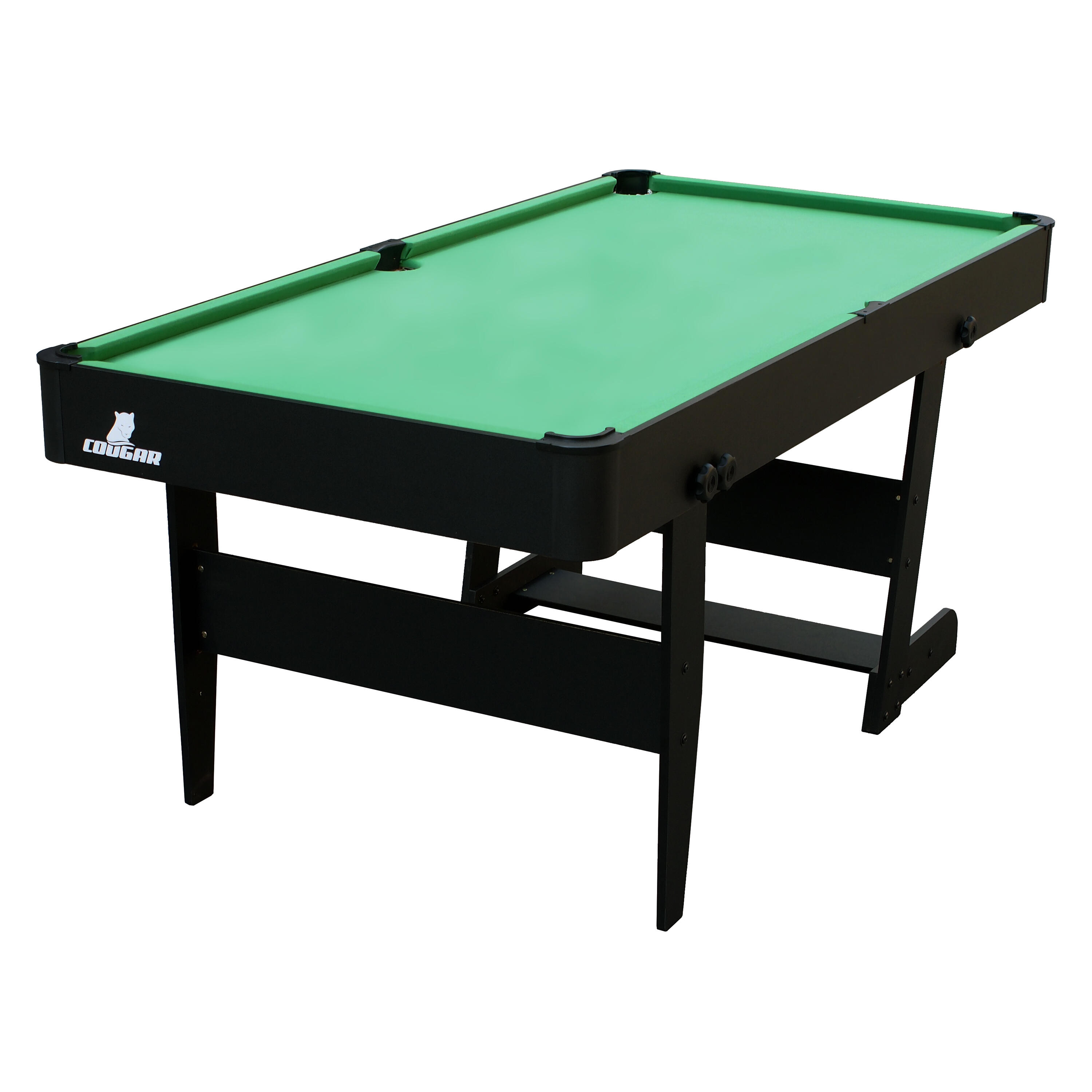 Cougar Hustle XL Pooltafel opklapbare 6ft, Zwart/Groen, 40kg 5/7