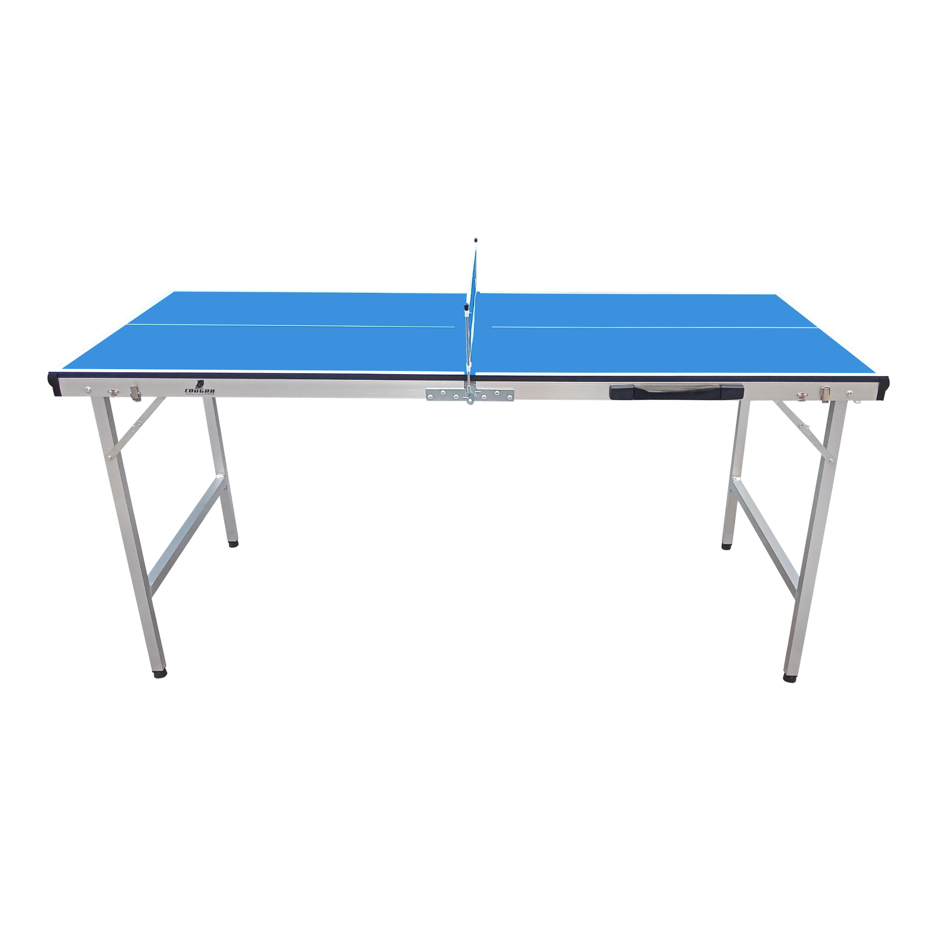 Cougar Mini 1500 Tafeltennistafel Draagbare/Vouwbare Blauw, Aluminium 2/4