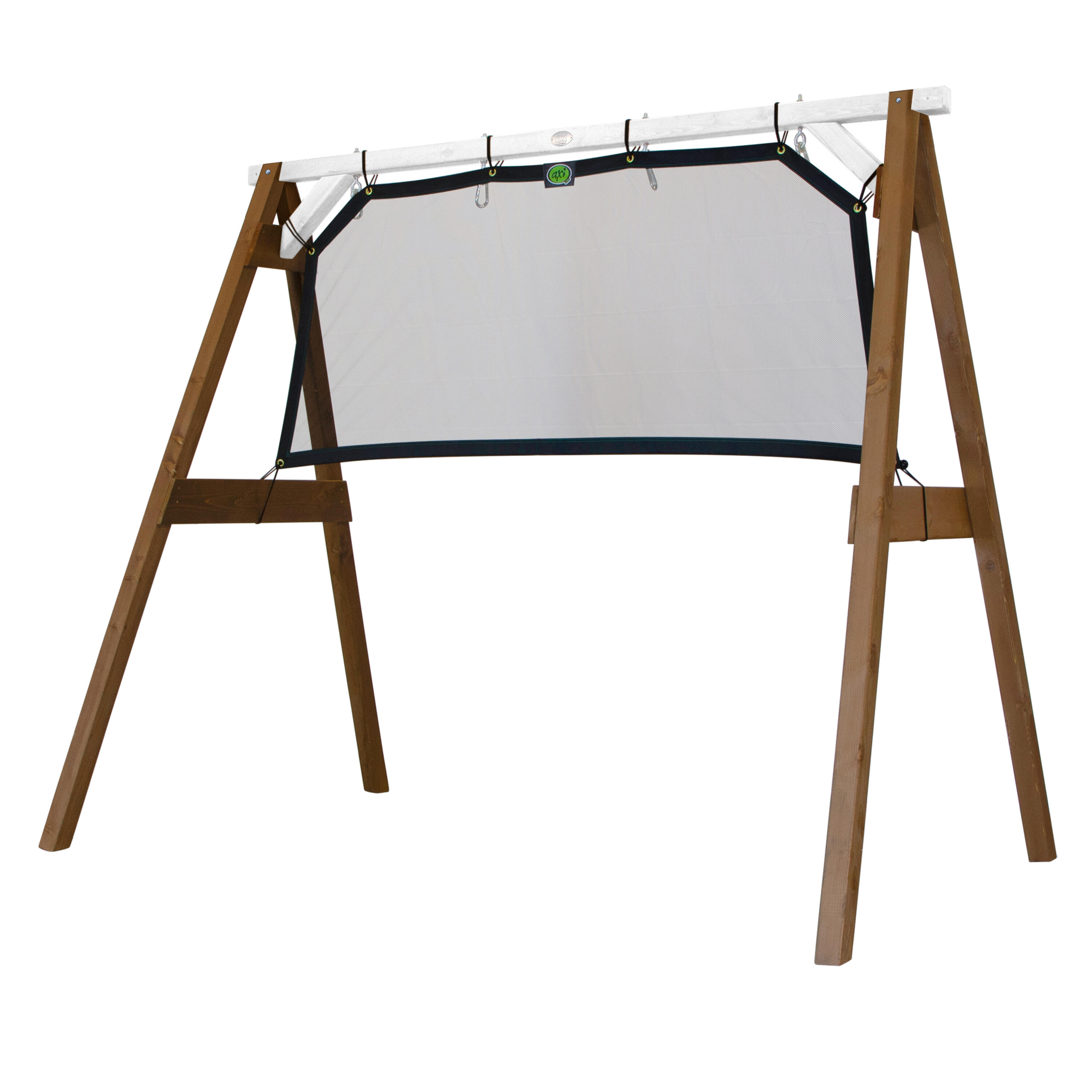Cadre Football, balançoire, volley-ball, tennis, 4-in-1 Sports Fun, Marron/Blanc 6/7