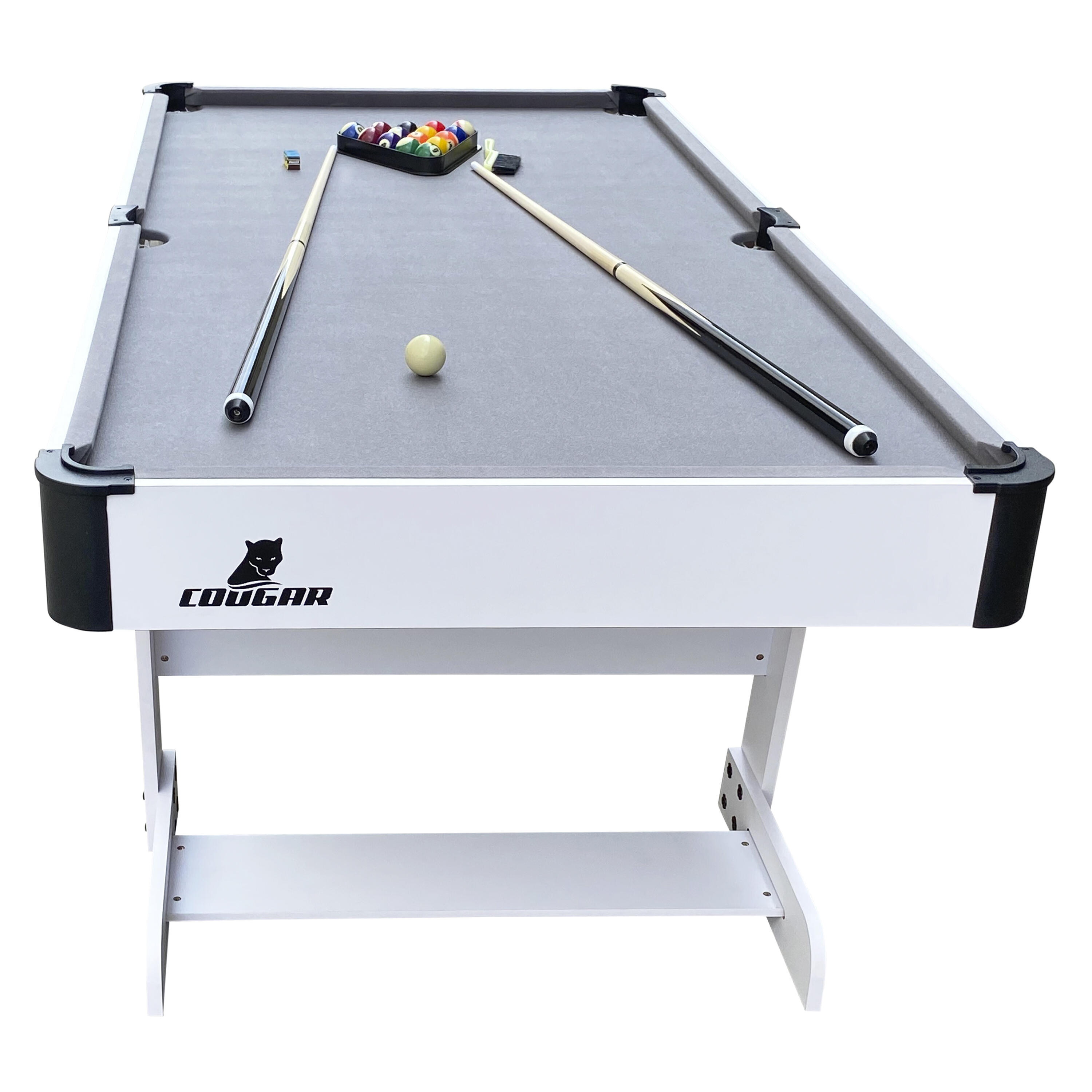 Cougar Hustle XL Pooltafel opklapbare 6ft, Witte, 40kg 5/7
