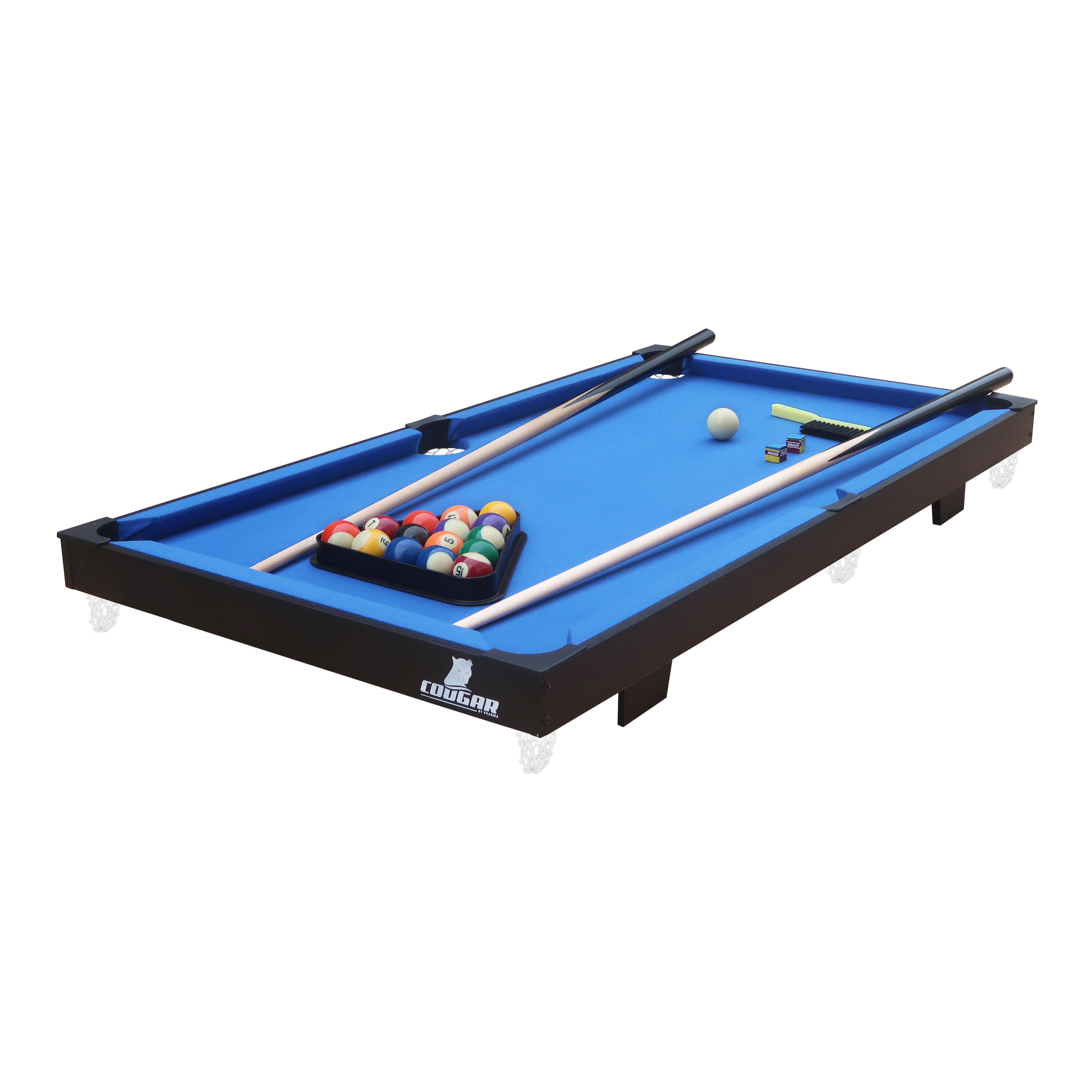 Cougar - Mini Pooltafel Draagbare zwart/blauw | 110 x 56 cm 2/7