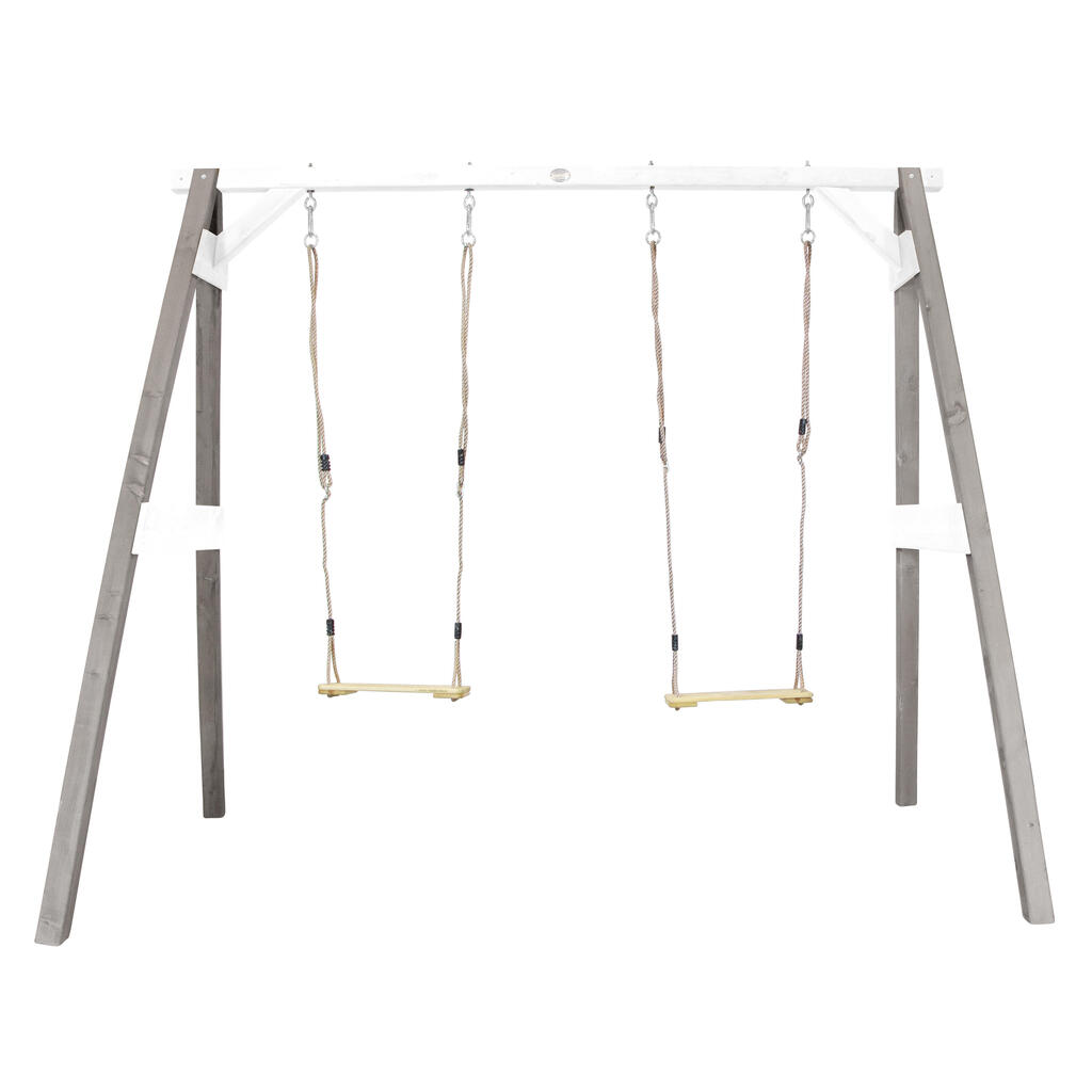 Double Swing, 2 Seats, Grey/White
