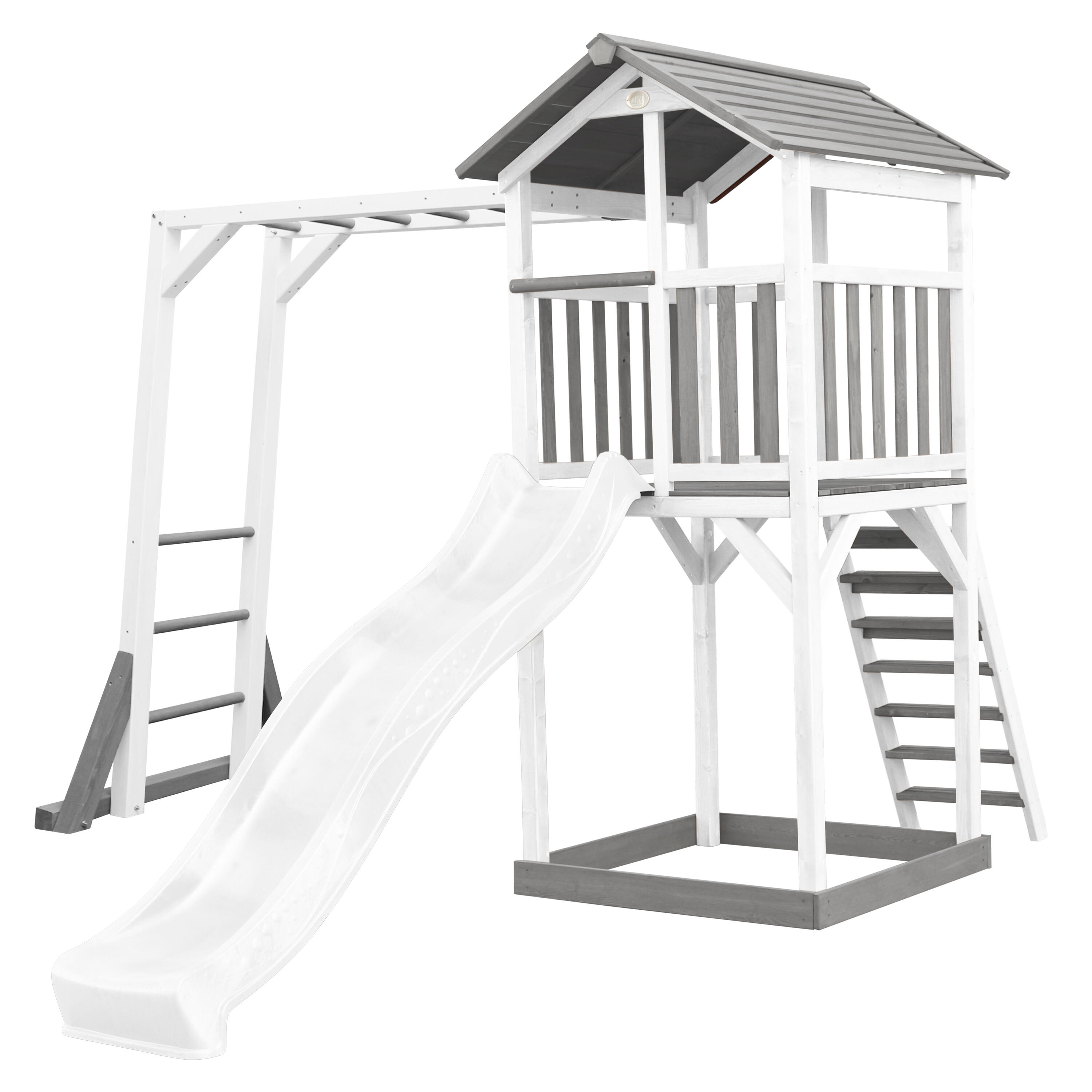 Axi - Aire De Jeux Beach Tower Grise/blanche, Escalade, Toboggan Blanc - Aire De Jeu - Blanc - Taille Unique - Decathlon