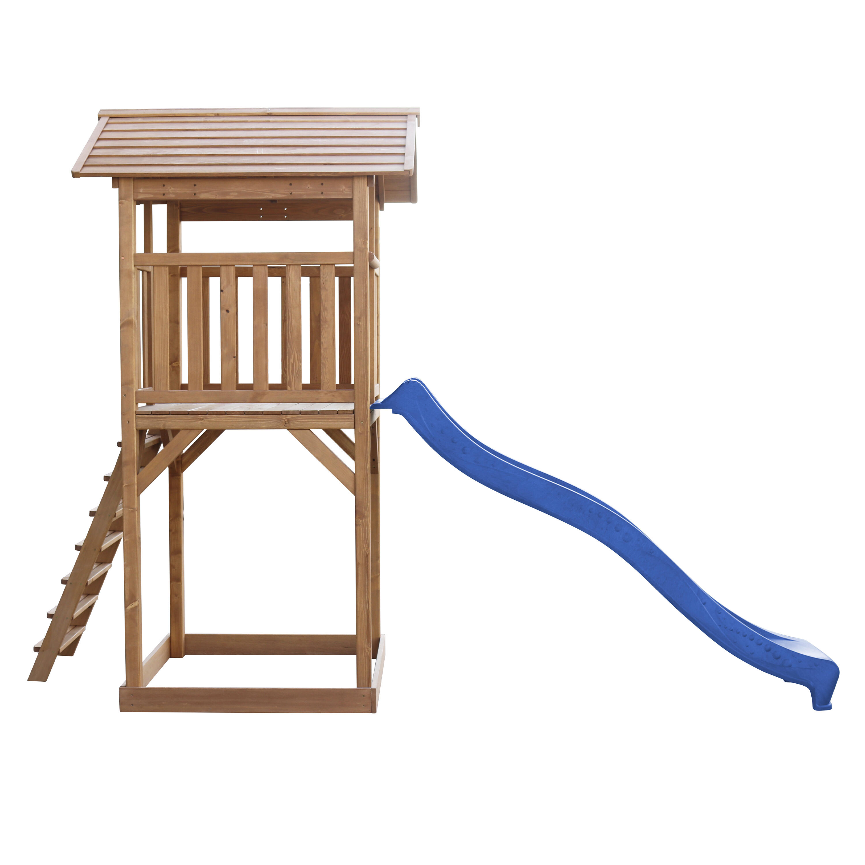 Aire de jeux Beach Tower Marron - Toboggan Bleu 7/7