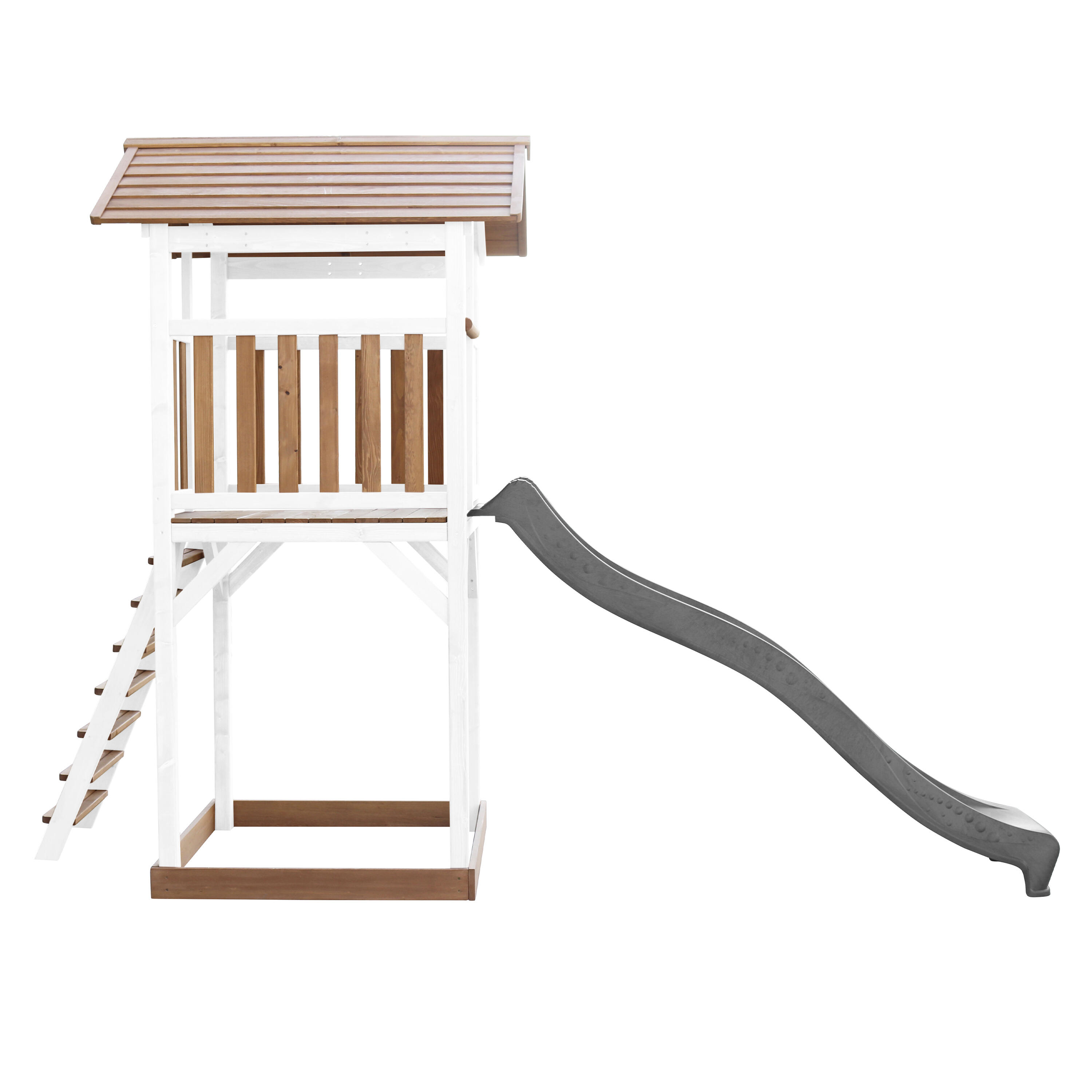 Aire de jeux Beach Tower Marron/Blanche - Toboggan Gris 7/7