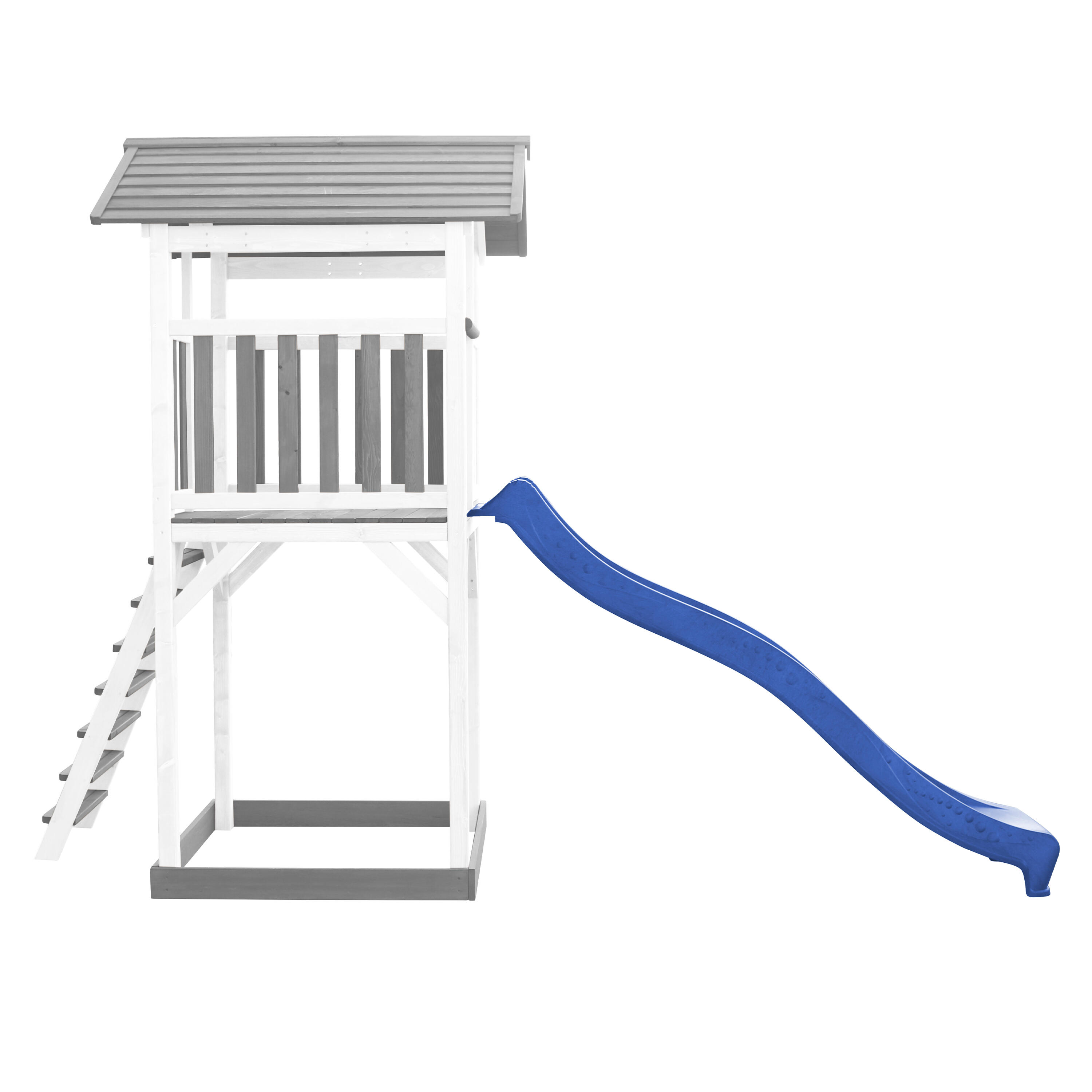 Aire de jeux Beach Tower Grise/Blanche - Toboggan Bleu 7/7